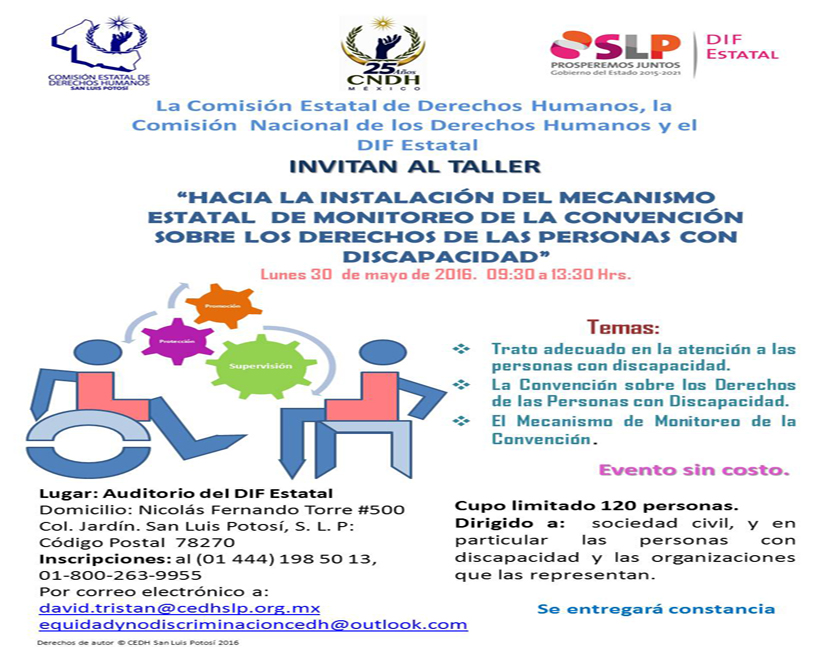 Cartel Taller Discapacidad Mayo 30 2016
